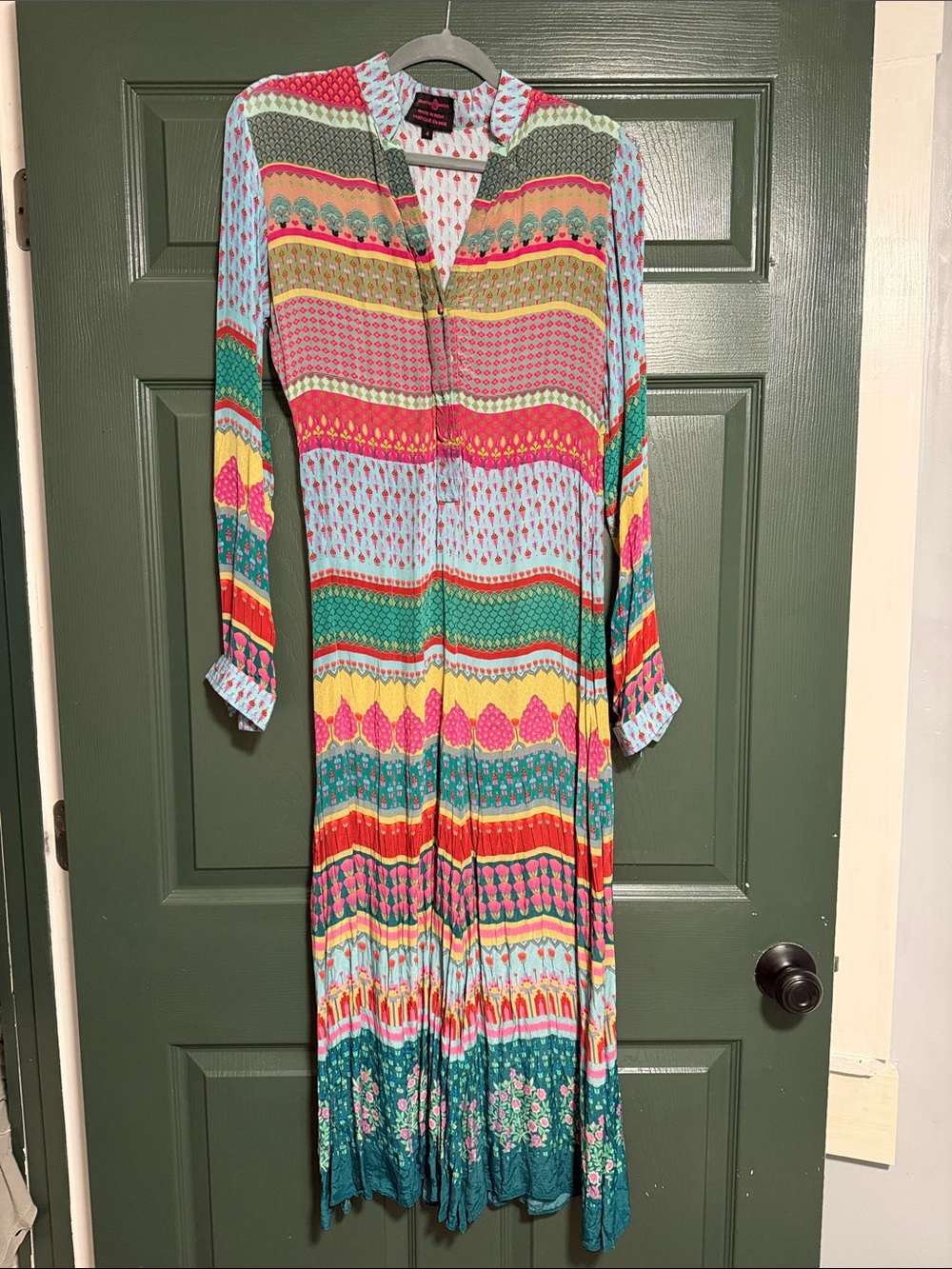 100% Silk Multicolor Maxi Jumpsuit